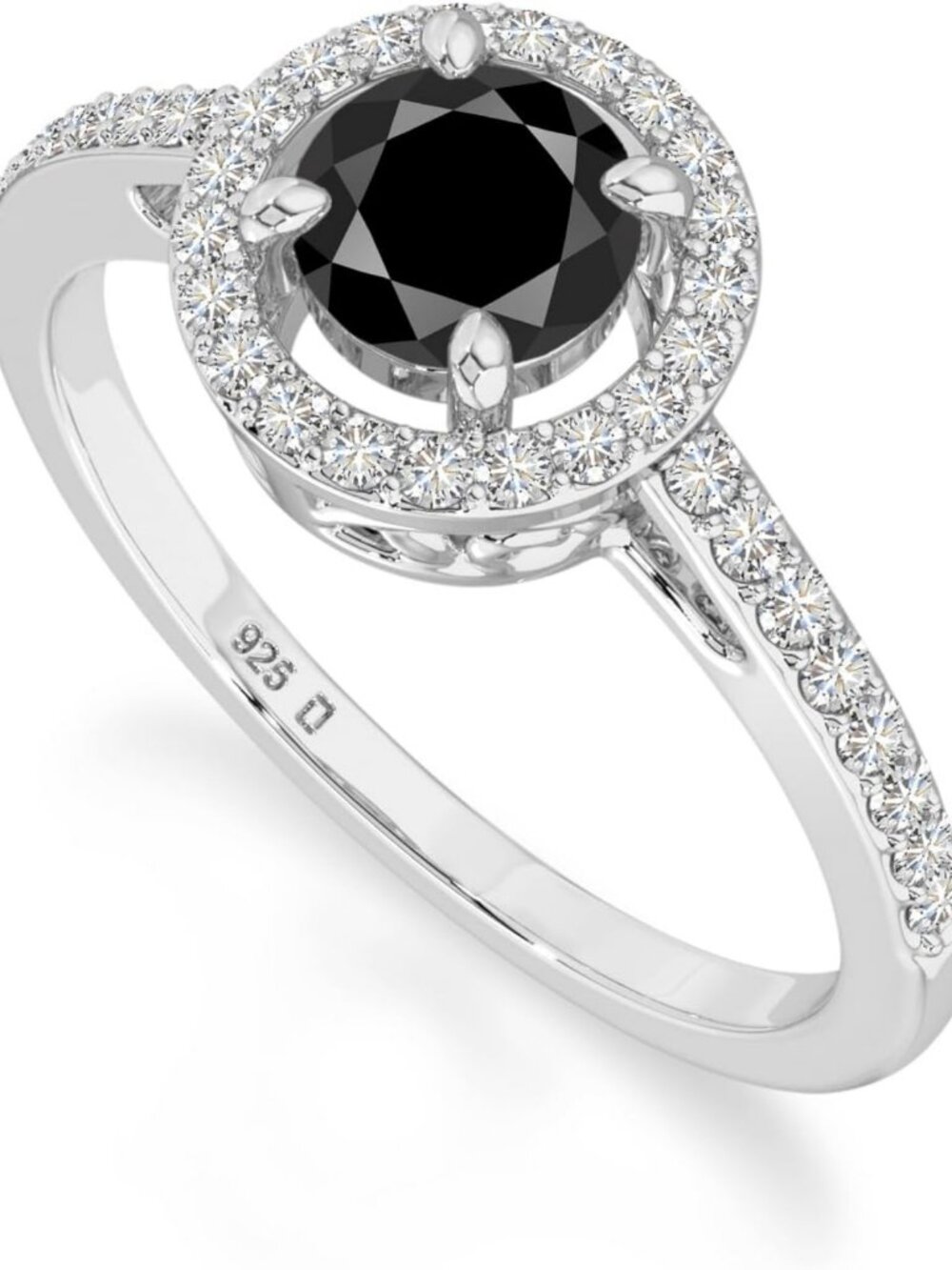 Natural Gemstone Halo Ring in 925 Silver & Gold Vermeil - Birthstone Jewelry